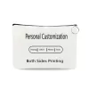 Personal Custom DIY Logo Makeup Bag Pouch Women Canvas Cosmetic Bag Toiletries Organizer Wedding Birthday Party Gift Photo Text