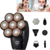 Men's Electric Shaver Men Facial Beard Trimmer Mini 7D Floating Men Shaver LCD Display USB Rechargeable Wet Dry Electric Razor